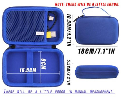 Hard EVA Carrying Storage Case Compatible with Retroid Pocket Flip 2 / Retroid Pocket Classic Retro Game Handheld Console Protective Travel Storage Box (Blue) - color: Blue