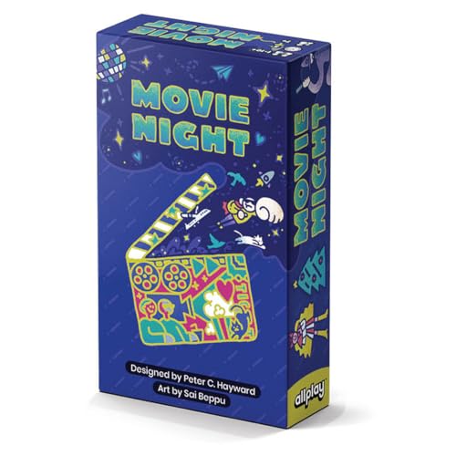 Allplay Movie Night Card Game, 34 Description Cards, Ages 7+, 1-10 Players | Build a Winning Hand by Discarding & Drawing Cards | Shout 'Panda Panda!' to Win | Fits in Your Pocket