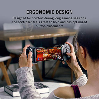 Razer Kishi Mobile Game Controller/Gamepad for iPhone iOS: Works with most iPhones – X, 11, 12, 13, 13 Max - Apple Arcade, Amazon Luna, Google Stadia - Lightning Port Passthrough - MFi Certified - style: For iPhone