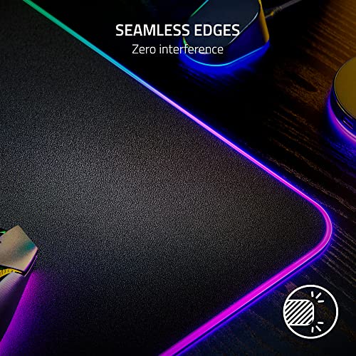 Razer Strider Chroma Hybrid Gaming Mouse Mat with Chroma RGB | Hybrid Soft/Hard Mat, 19 Razer Chroma RGB Lighting Zones, Warp and Water-Resistant, Anti-Slip Base, Seamless Edges - color: Chroma, size: 16.1L x 37W inches