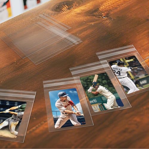DEDC 2000 Pcs Card Sleeves Team Set Bags for Trading Cards，Team Bag Fit 3x4 Top Loaders for Trading Card Shipping Sports Graded Card Sleeves Protector - size: 2000 pcs Standard