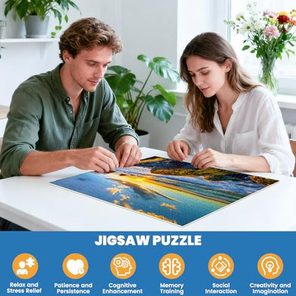 500 Pieces Puzzle for Adults - Olympic National Park Jigsaw Puzzle for Adults Teens,Recycled Cardboard Sunset Beach Puzzle 500 Pieces,Challenging Game for Family Fun & Gift Idea,20.5 x 15 in - style: Olympic Park
