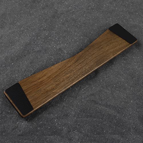 Ergonomic Wooden Wrist Rest Solid Wood Walnut for Keychron Q8 - color: Walnut Q8 Wrist Rest