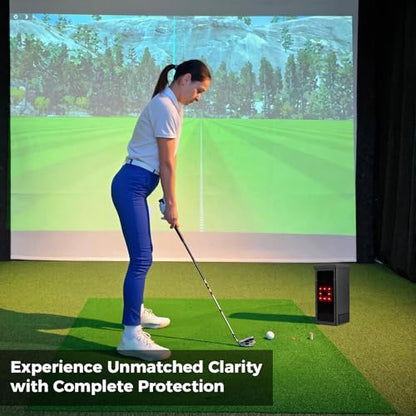 Protective Shield for Square Golf Launch Monitor, Metal Square Golf Protective Case with High-Transparency Acrylic Panel, Indoor/Outdoor Use, Protects Against Collisions