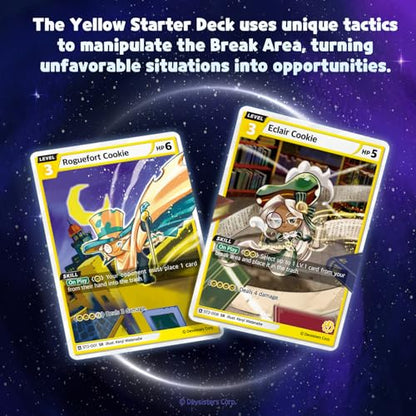 CookieRun Trading Card Game: Starter Deck Yellow | 2 Player Competitive TCG | 20 Minutes | Includes 60 Cards - style: Yellow