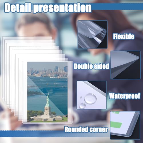 8 1/2" x 11" Rigid Print Protectors Clear Sheet Protectors Hard Plastic Paper Page Magazine Protectors for Collectors Rigid Top Loaders Document Holder Birth Certificate Protector (8) - size: 8ct 8 1/2" x 11"
