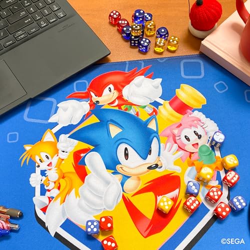 KESS: Sonic Roll: Playmat - Cast - 23.75 x 13.5 Neoprene, Non-Slip, Tabletop Accessory, Comfort & Protection, Card-Board-Dice-RPG Games, Mouse Pad - style: Playmat