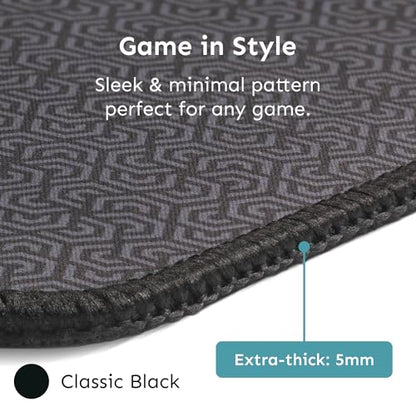5mm Board Game Mat 42 x 66 Inches, Table Cover for Mahjong, Poker, Playing Cards, Tile Games, Dominoes, and RPG - Neoprene Gaming Playmat, Water Resistant Tabletop with Carrying Bag - Black - color: Black, size: 42 x 66 Inches