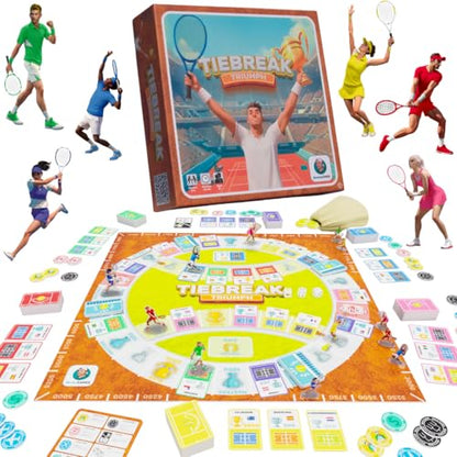 Tennis Board Game for Adults & Kids - 2-6 Player Strategy Game | Tennis Gifts for Men, Women & Fans | Family Game Night | World's First Tennis Tour Board Game