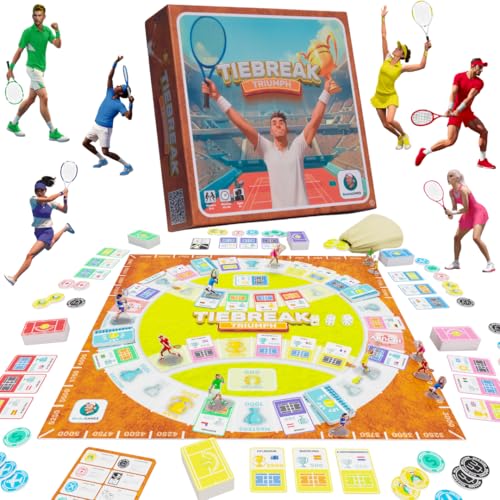 Tennis Board Game for Adults & Kids - 2-6 Player Strategy Game | Tennis Gifts for Men, Women & Fans | Family Game Night | World's First Tennis Tour Board Game