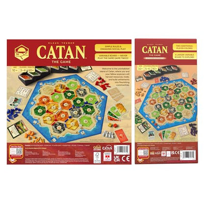 CATAN Board Game + 5-6 Player Expansion Bundle - Strategy Game for Families & Adults, Trade Build Settle, Extended Player Count Party Game, Ages 10+, 3-6 Players