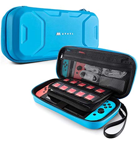 Mumba Carrying Case for Nintendo Switch OLED/Switch 1/Switch Lite, [Standard Version] Protective Travel Carry Case Pouch for Nintendo Switch Console & Accessories (Blue) - color: Blue