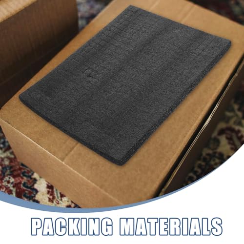Tofficu Black Foam Padding Storage Box Insert with Soft Sponge Cushioning for Packing and Moving Household Items and Items, Versatile Use Foam Pad for Protection