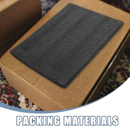 Tofficu Black Foam Padding Storage Box Insert with Soft Sponge Cushioning for Packing and Moving Household Items and Items, Versatile Use Foam Pad for Protection