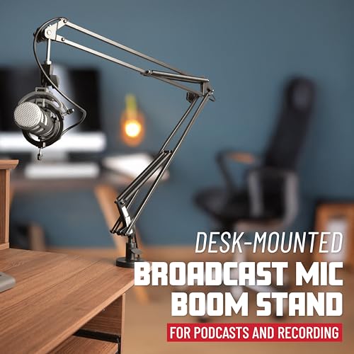 Gator Frameworks Spring-loaded Desk-Mounted Microphone Boom Arm for Broadcasts, Podcasts, Content Creation, Live Streaming, & Similar Applications (GFWMICBCBM1000) - style: 1000 Series