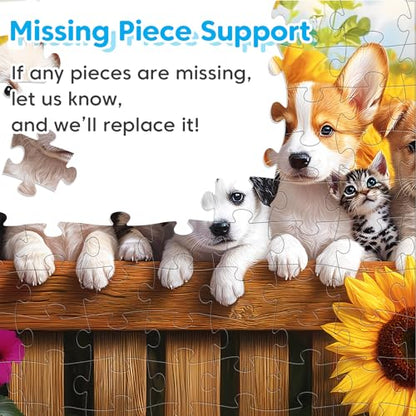 4-Pack 100 Piece Puzzles Dogs Cats Bears Elephants Puzzle for Kids | Jigsaw Puzzle for Adults Seniors Children Learning Educational Puzzles Toys Birthday Gifts for Girls Boys Ages 4-8 8-10 - style: Dogs Cats Bears Elephants