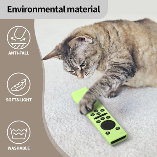 Hi Color Remote Cover for Samsung BN59-01388 BN59-01393 Silicone Remote Case Protective Sleeve (Glow Green) - color: glow green