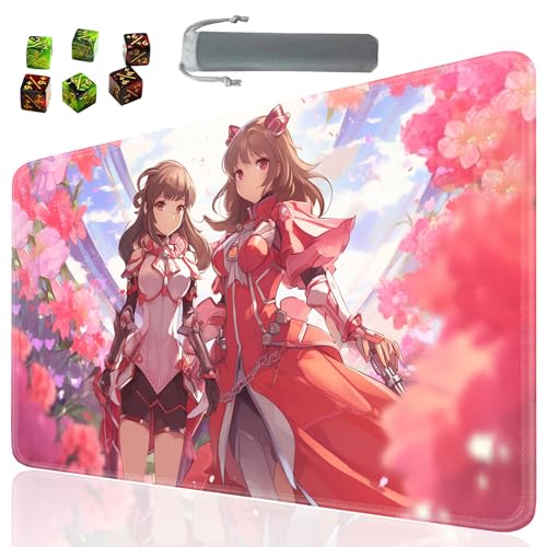 Board Game for TCG Playmat Table Mats Games Size 60X35 cm Mousepad Compatible for MTG RPG CCG Trading Card Game Play mats with 6 Dice (Playmat 23) - color: SOTW-playmats-1-23