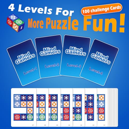 Puzzle Matching Games, Block Puzzle Games, Visual Recognition Matching Board Game, Family Night Board Game to Develop Kids Problem Solving Skills (Style A)