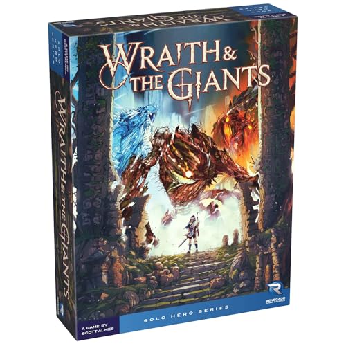 Renegade Game Studios Wraith & The Giants Solo Strategy Card Game | Battle Elemental Giants with tactical card combos and chaining mechanics in this epic fantasy game by Scott Almes