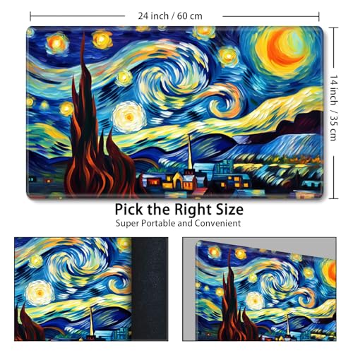 MTG Playmat,Game Play Mat for MTG TCG 24 x 14 inches Cards Game Playmats,Trading Card Game Stitched Play Mats Commander Deck Gaming Desk Mat Card Gameplay Mats,Art Moon - color: Art Moon, size: NO Zone