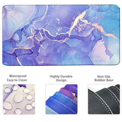 4-in-1 Large Mouse Pad, Keyboard Wrist Rest Pad & Wrist Support Mousepad Set, Extended Desk Pad Waterproof Desk Mat for Home Office Study Game - color: xin