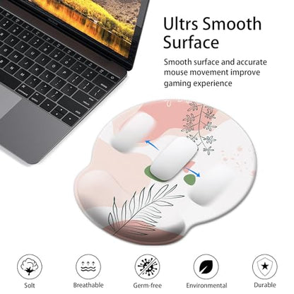 Mouse Pad Wrist Support,Ergonomic Mouse Pad with Wrist Rest,Comfortable Mousepad with Smooth Wrist Rest,Pain Relief Mouse Pads for Non-Slip Base,Computer,Laptop,Office & Home (Modern Abstract3) - color: Modern Abstract3