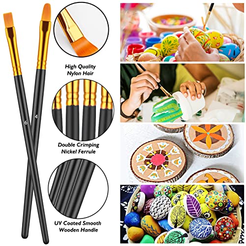 Paint Brushes Set, 20 Pcs Paint Brushes for Acrylic Painting, Oil Watercolor Acrylic Paint Brush, Artist Paintbrushes for Body Face Rock Canvas, Adult Drawing Arts Crafts Supplies, Blue+Black - color: Black,blue
