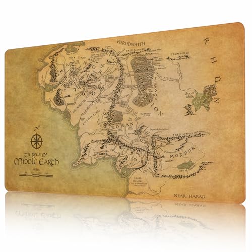 MTG Playmat Non-Slip Rubber Backing Printing Commander Board Game Desk Mat Duel Mat TCG PTCG Playmat 24x14 inches and Free Storage Bags - color: Map-1, size: 24"X14"