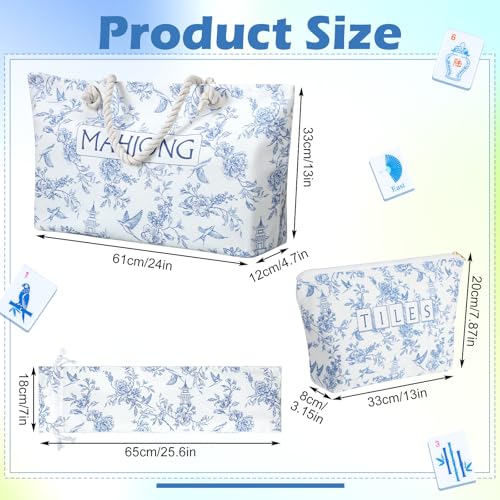 Ceenna American Mahjong Set 160 Pcs, Mah Jong Tiles with Accessories | Hand Carved Pattern, 1.2 Inch Tiles, Carrying Bag Dice Chips, Portable for Travel, Beginner Friendly Game - style: Stylish