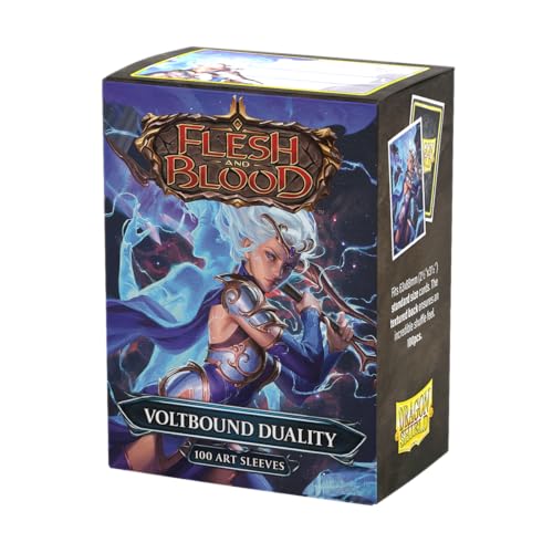 Dragon Shield | Flesh & Blood Art Sleeves | 100 CT - Smooth & Tough Premium TCG Sleeves | Compatible with Pokemon, One Piece & Magic the Gathering | Voltbound Duality - color: Voltbound Duality