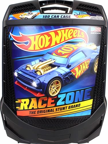 Hot Wheels 100-Car Storage Case – Large Capacity Organizer for 1:64 Die-Cast Vehicles with Handle and Latch, Durable Portable Carrying Case for Kids, Travel, and Toy Car Collectors | Durable Carrying Case for Die-Cast Vehicles with Handle and Latch, Trave