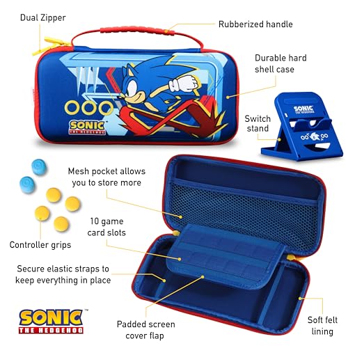 Sonic the Hedgehog - Nintendo Switch Case, Controller Grips, Hard Shell