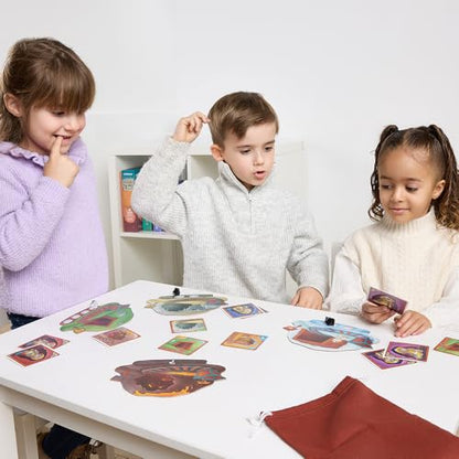 Miniland Children's Board Game, +6 Years, Coloured Gems, Boards and Bag, Strategy and Fun in Underground Adventures, Ideal for Family Play | Topo Top - color: Brown