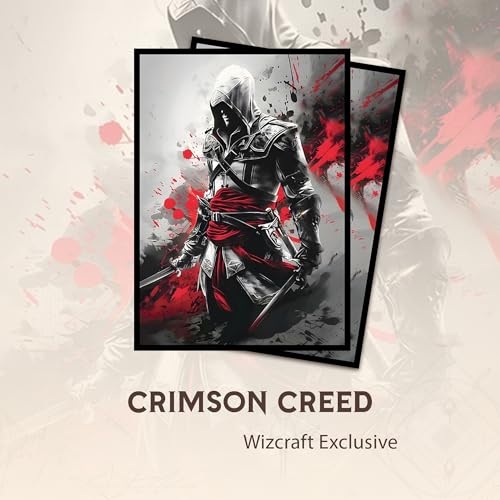 Crimson Creed - MTG Card Sleeves, 104ct, Standard Size, Smooth | Perfect for Double Sleeving, Smudge Resistant Matte Back, Standard 66x92mm - Compatible with Magic The Gathering & TCG Cards - color: Crimson Creed, size: Smooth
