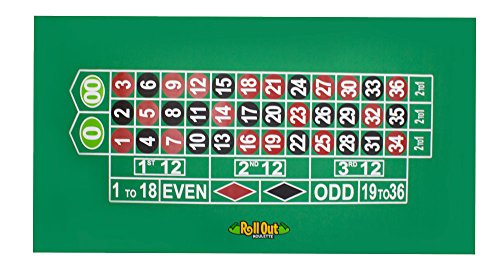 Roll Out Gaming No-Slip Rubber Foam Casino Table Top Layout - style: Roulette Table Top