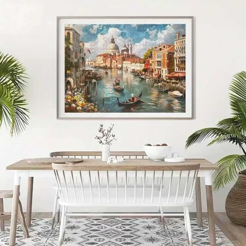 Venice Landscape 1000 Piece Puzzle for Adults,Puzzles for Adults 1000 Pieces,Challenging and Hard Difficult Mosaic Jigsaw Puzzles Toy Games 1000Pieces 27.5 X 19.7inch - color: Venice Landscape