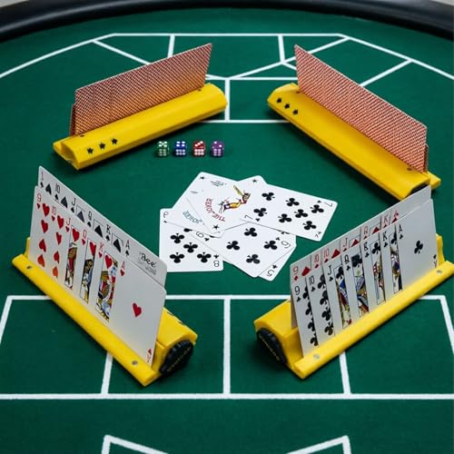 4Pcs Card Holder for Playing Cards with Magnetic Storage,Card Stand for Arthritis, Seniors, Kids & Adults | Fits UNO, Poker, Canasta, TCG, Bridge & More | Fun Family Game Night Gift