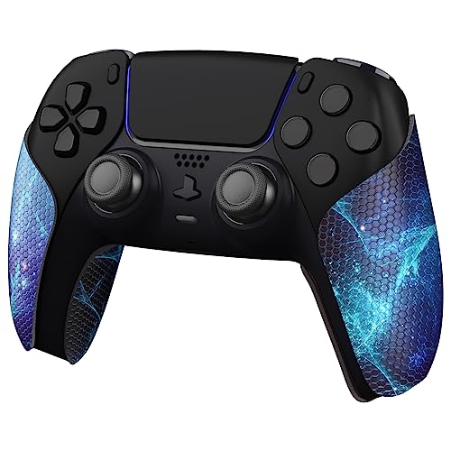 eXtremeRate PlayVital Anti-Skid Sweat-Absorbent Controller Grip for ps5 Controller, Professional Textured Soft Rubber Pads Handle Grips for ps5 Controller - Blue Nebula PFPJ132 - color: Blue Nebula