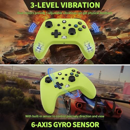 Nonbliep Wireless for Xbox Controller, Compatible with Xbox Series X/S/Xbox One S/X/iOS/Android/PC Controller, Gaming Controller with Turbo/Macro/Dual Vibration/3.5mm Audio Jack Green Need to Upgrade