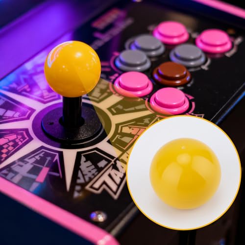 Gallipower 6Pcs Joystick Head,Arcade Joystick Ball Top Handle Rocker Round Head,Arcade Kit DIY Replacement Parts(6 colors) - color: style 6