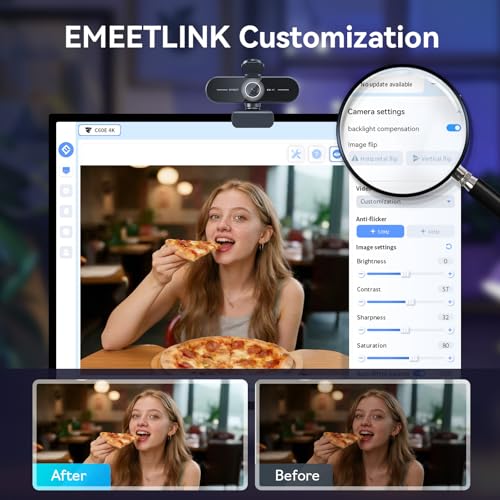 EMEET C60E 4K Webcam for Streaming & Gaming，PDAF Autofocus | Dual Mics, Live Streaming Camera with Auto Light Correction, Plug & Play USB Webcam for PC & Mac - style: Single-Camera w/ PDAF