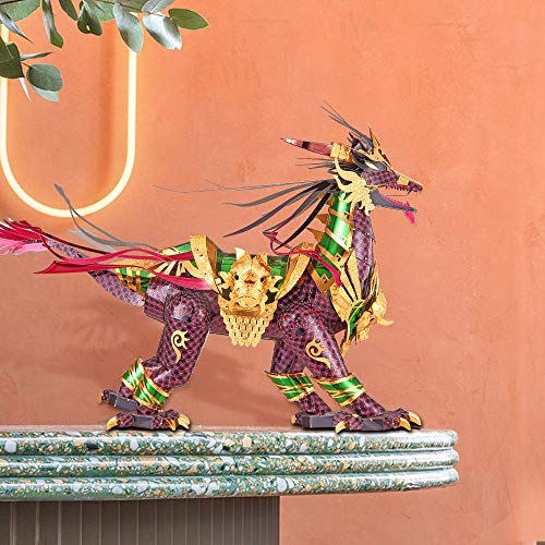 Piececool 3D Metal Puzzle for Adults, Auspicious Kirin Metal Model Building Kits, Brain Teaser Puzzles DIY Craft Kit, Perfect Birhtday Gifts for Teens Man Woman Family- 164 Pcs - color: Multi-color