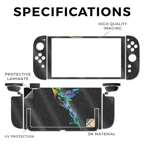 Glossy Glitter Gaming Skin Compatible with Nintendo Switch 2 Console Only - Strange Smoke - Premium 3M Vinyl Protective Wrap Decal Cover - Easy to Apply | Crafted in The USA by MightySkins - color: Strange Smoke, size: Switch 2 Console Skin Only, style: G