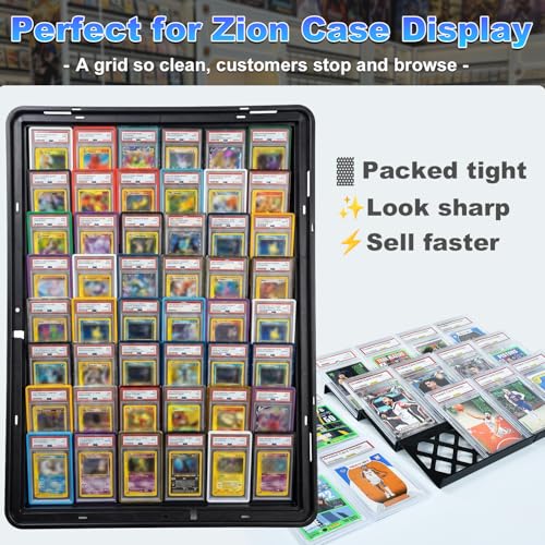30 Modular Trade Card Risers | Black Acrylic - Perfect for Trade Shows, Display Cases, and Card Vendors - Display Stand for Sports Cards & Trading Card Games
