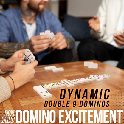 University Games, Spinner Game of Wild Dominoes in On-the-go Travel Tin , for 2 to 8 Players Ages 6 and Up
