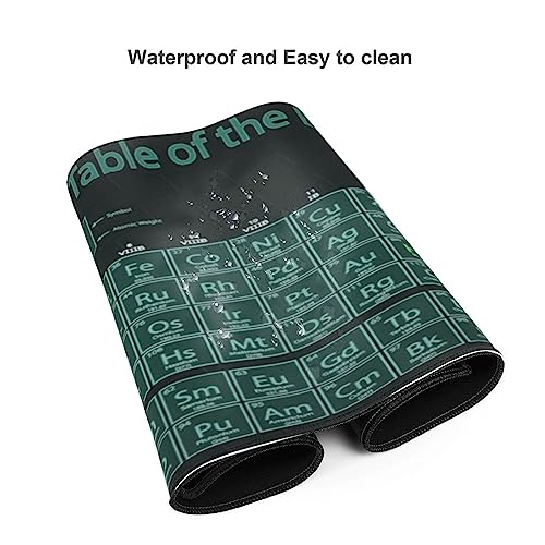 Periodic Mouse Pad XL Extended Desk Mat, Computer Mousepad | Periodic Table Of The Elements Non Slip Rubber, Base Stitched Edge, Gaming Pc Large Mice Pad 31.5 x 11.8 Inch - color: Periodic Table of the Elements