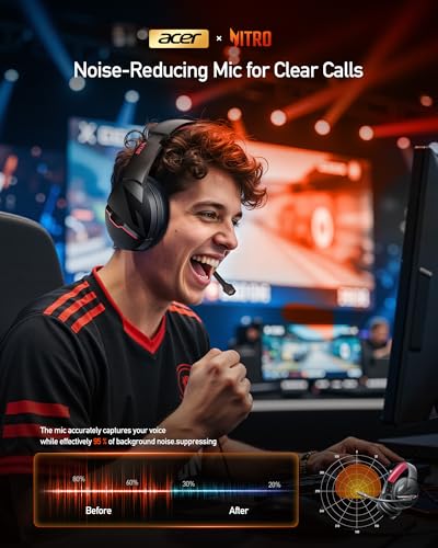 Acer Wireless Gaming Headset, PS5 Headset with 2.4GHz for Ps5, Ps4, PC, Switch, Bluetooth 5.3 + 100Hrs Gaming Headphones with Noise Canceling Mic for Laptop, Mobile, Mac, 50mm Drivers (Blackpink) - color: BlackPink