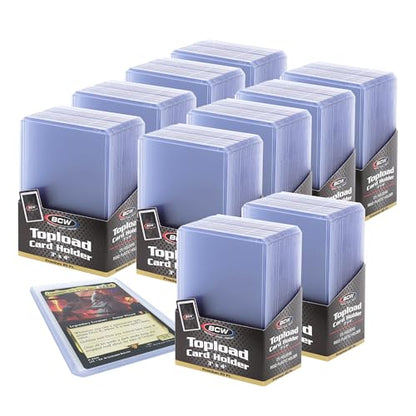 BCW Premium 3x4 Topload Card Holders – 250 Pack | Ultra-Clear 35PT Rigid PVC Card Protectors for Standard Trading Cards, Sports Cards, Collectibles and Hobby Card Storage - size: 250 Pack