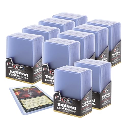 BCW Premium 3x4 Topload Card Holders – 250 Pack | Ultra-Clear 35PT Rigid PVC Card Protectors for Standard Trading Cards, Sports Cards, Collectibles and Hobby Card Storage - size: 250 Pack